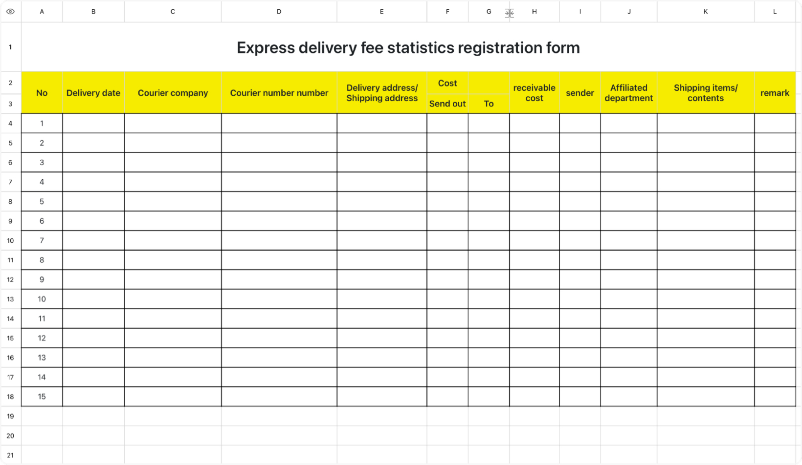 Express fee registration statement